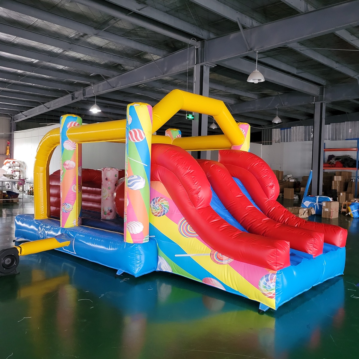 Kids Outdoor Play - Commerciële PVC-zeil kinder opblaasbare kasteel trampoline