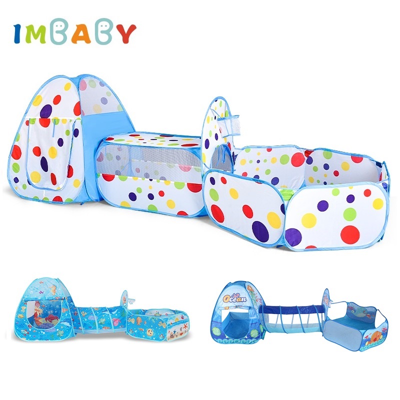 Kids Outdoor Play Tent - IMBABY 3 in 1 Ballenbad Opvouwbare