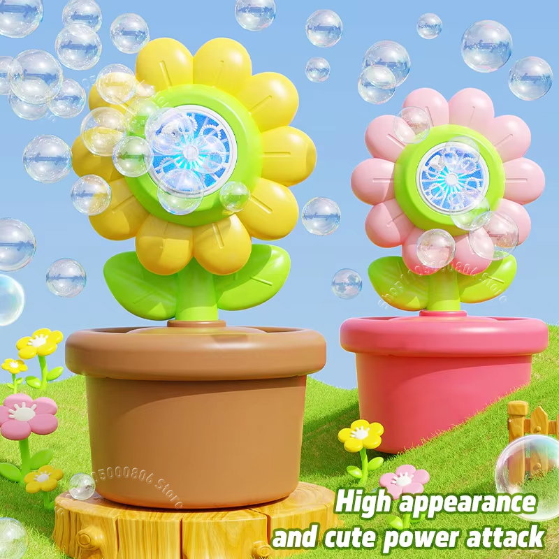 Bubble Sword Wand - Nieuwe Zonnebloem-bubbelmachine Volautomatische lichtgevende bubbelstok met