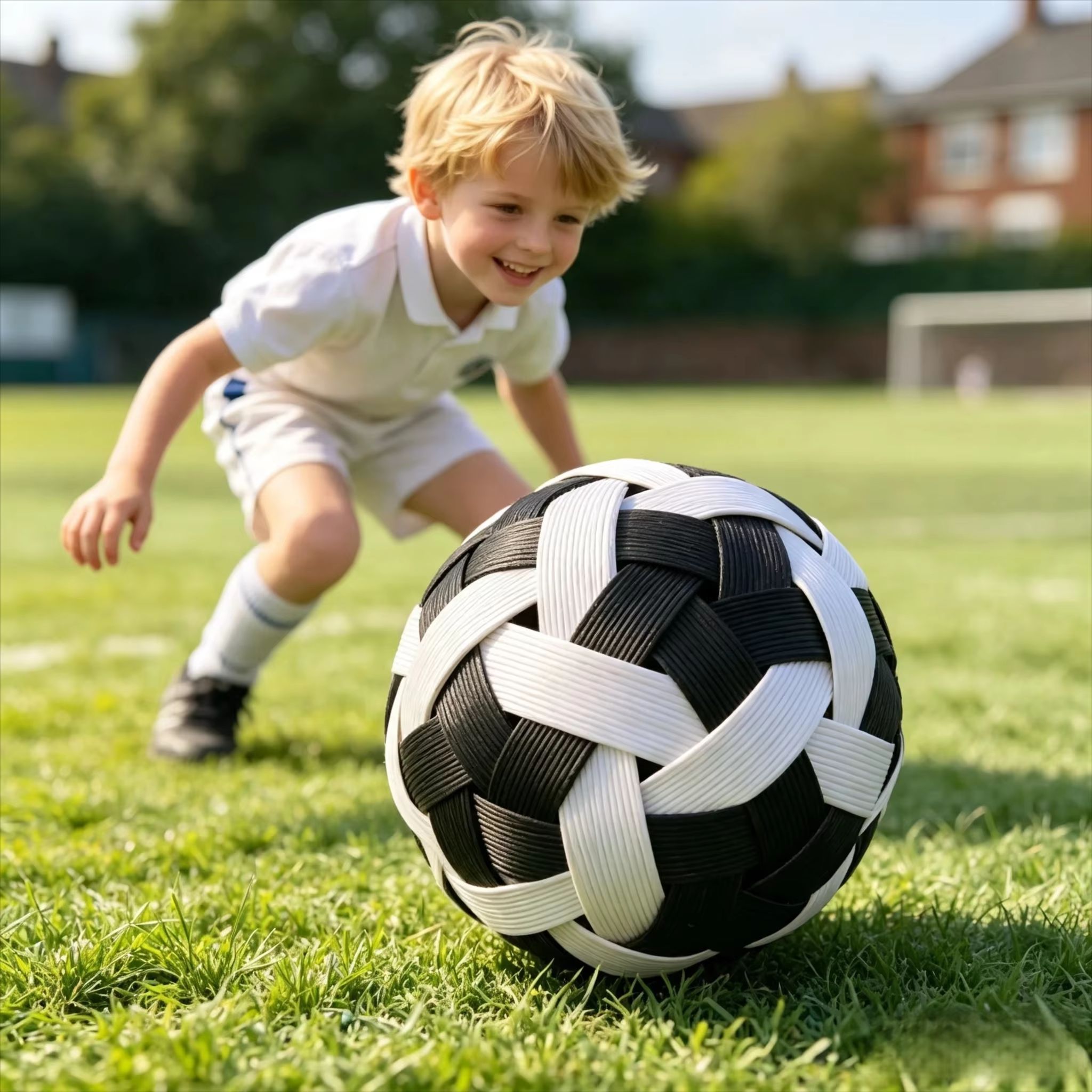 Kids Outdoor Play - Kinderen Sepak Takraw Rotan Bal Handgeweven