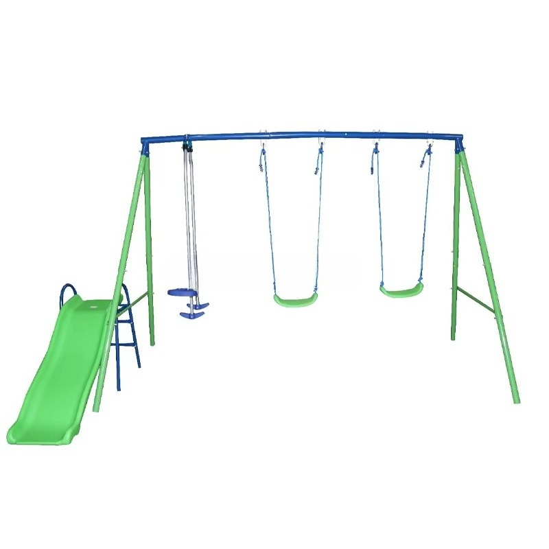 Kids Outdoor Swing Set With Slide - Schommel- en glijtset Outdoor kinderspel Achtertuin