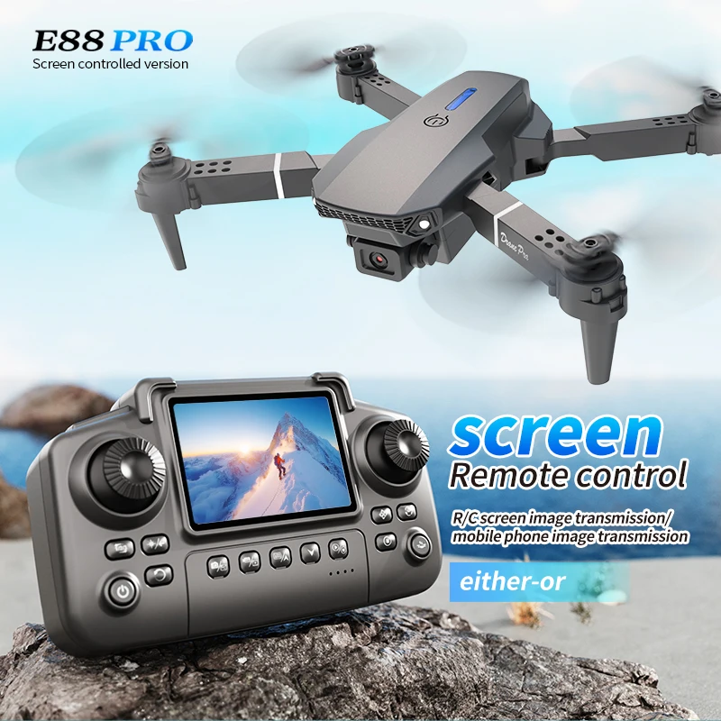 Kids Outdoor Exercise Equipment - Professionele E88 PRO Drone met scherm