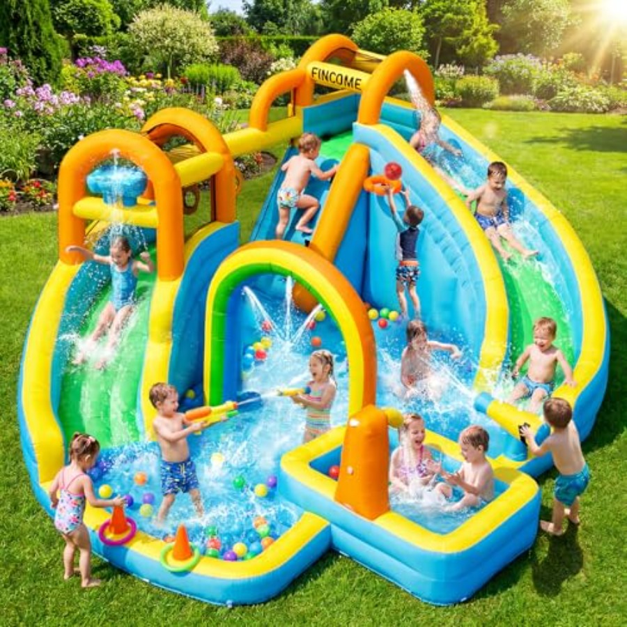 Kids Outdoor Water - Opblaasbaar waterglijbaanpark voor kinderen voor in
