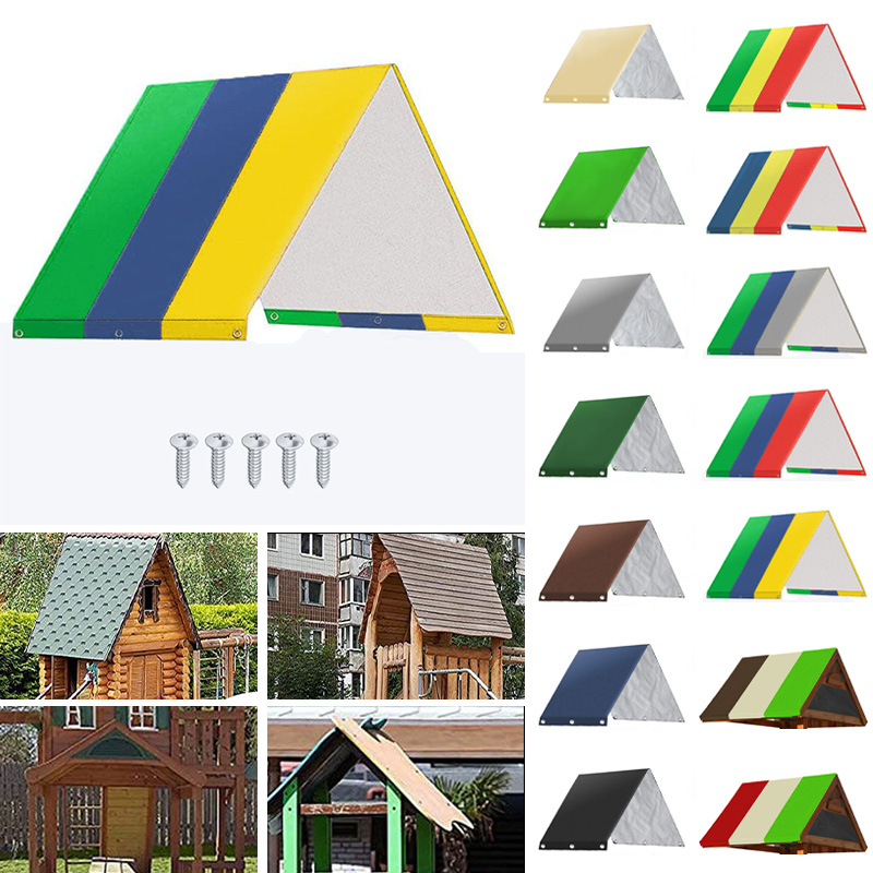 Kids Outdoor Swing Set With Slide - 226x132cm Swing Set Vervanging Tarp Waterdicht