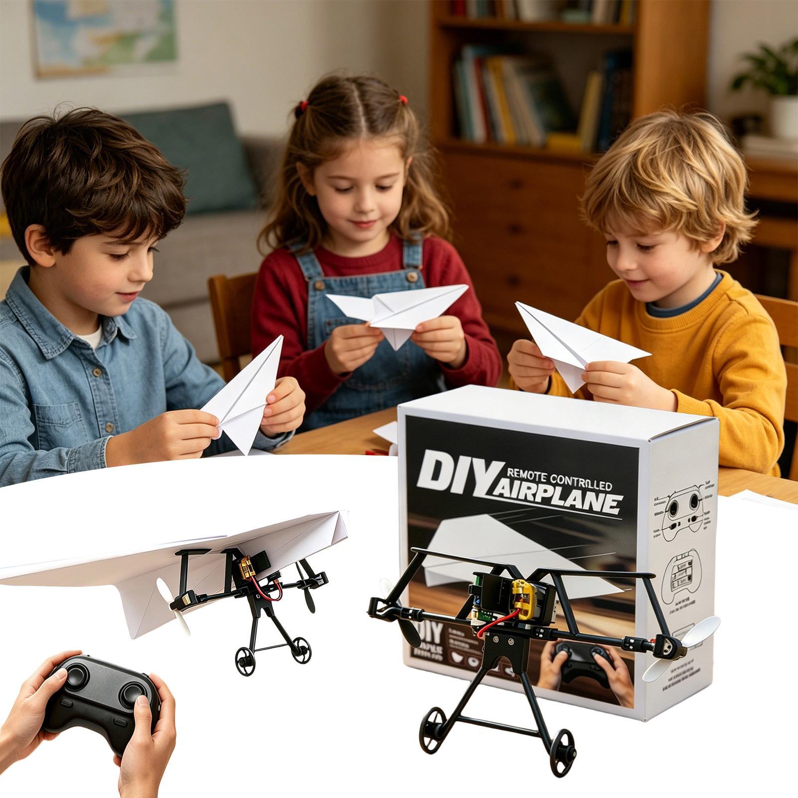 Kids Outdoor Exercise Equipment - DIY RC Papieren Vliegtuig Kit Speelgoedvliegtuig
