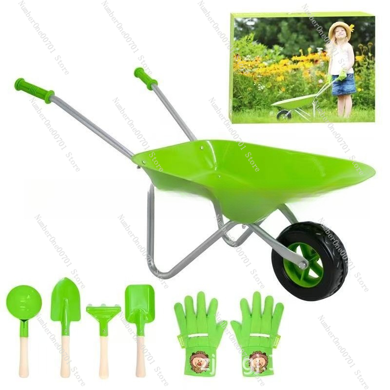 Kids Outdoor Play - Kinderbuitenwielkar, groene tuin speelset voor evenwichts-