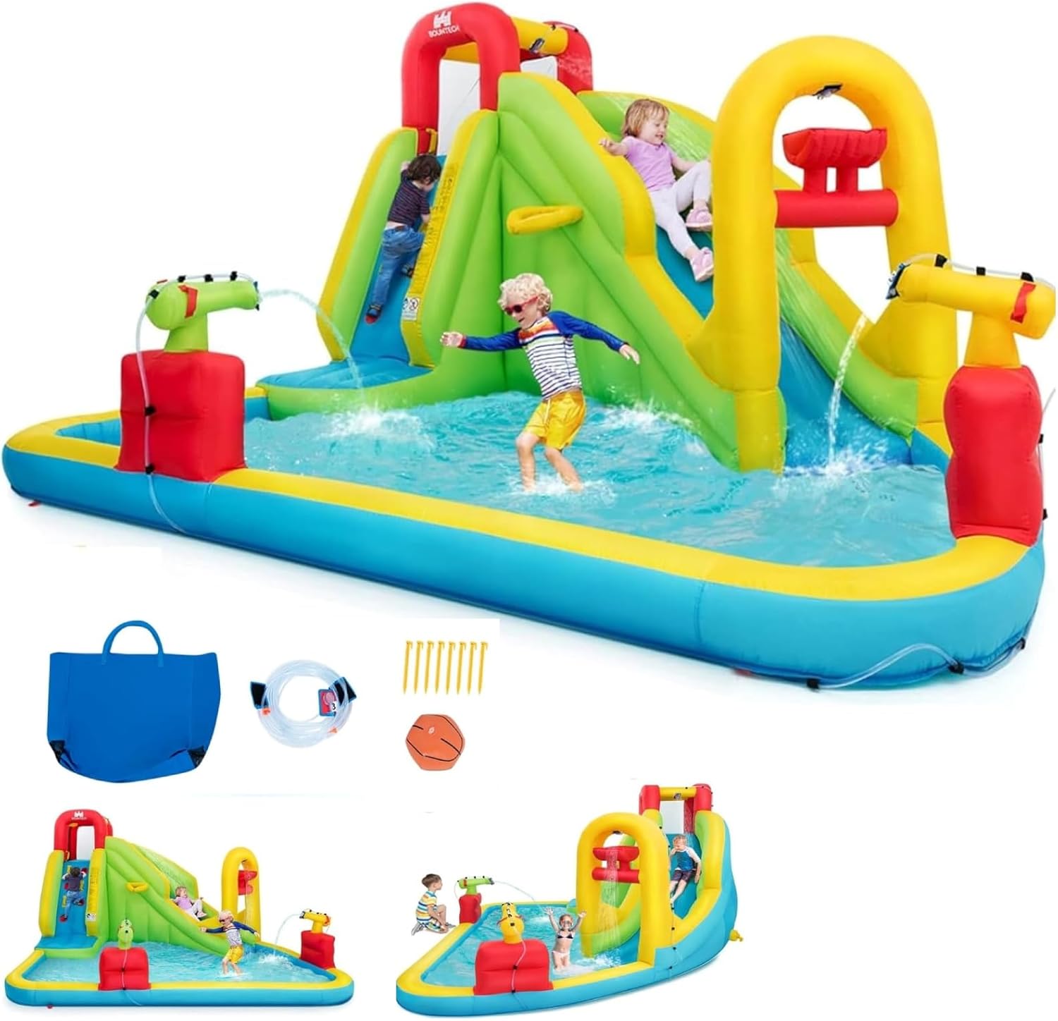 Kids Outdoor Water - Mega Opblaasbaar Waterpark Springkasteel voor Kinderen