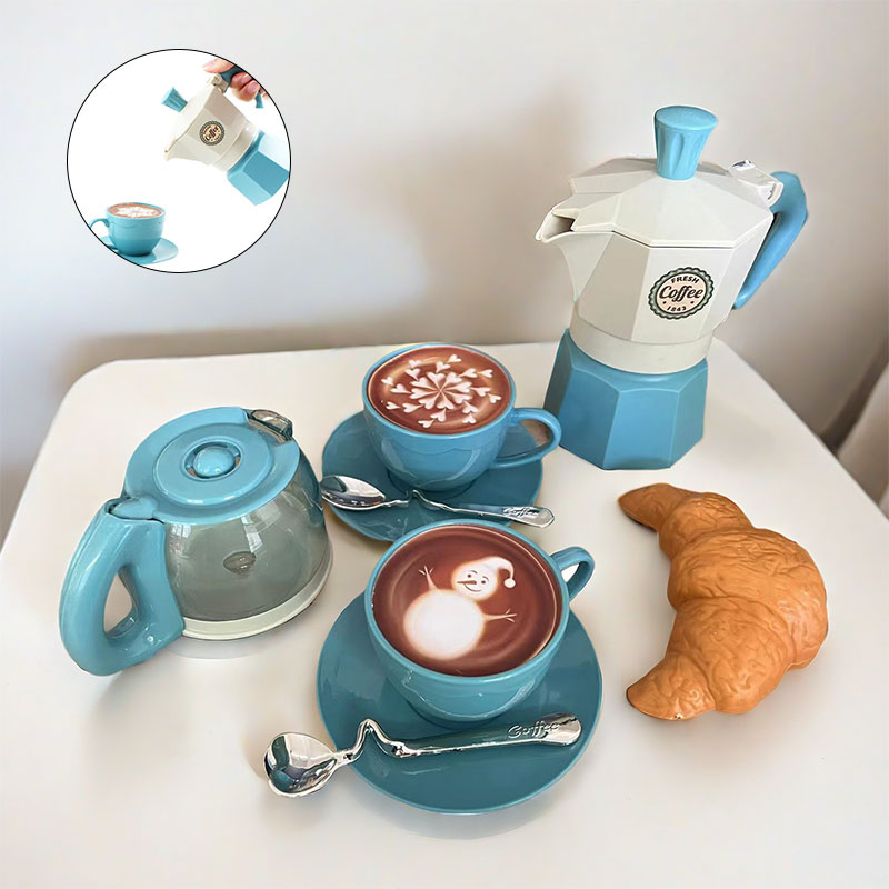 Outdoor Kids In An Indoor World - 4/11-delige speelset simulatie koffieservies speelgoed voor