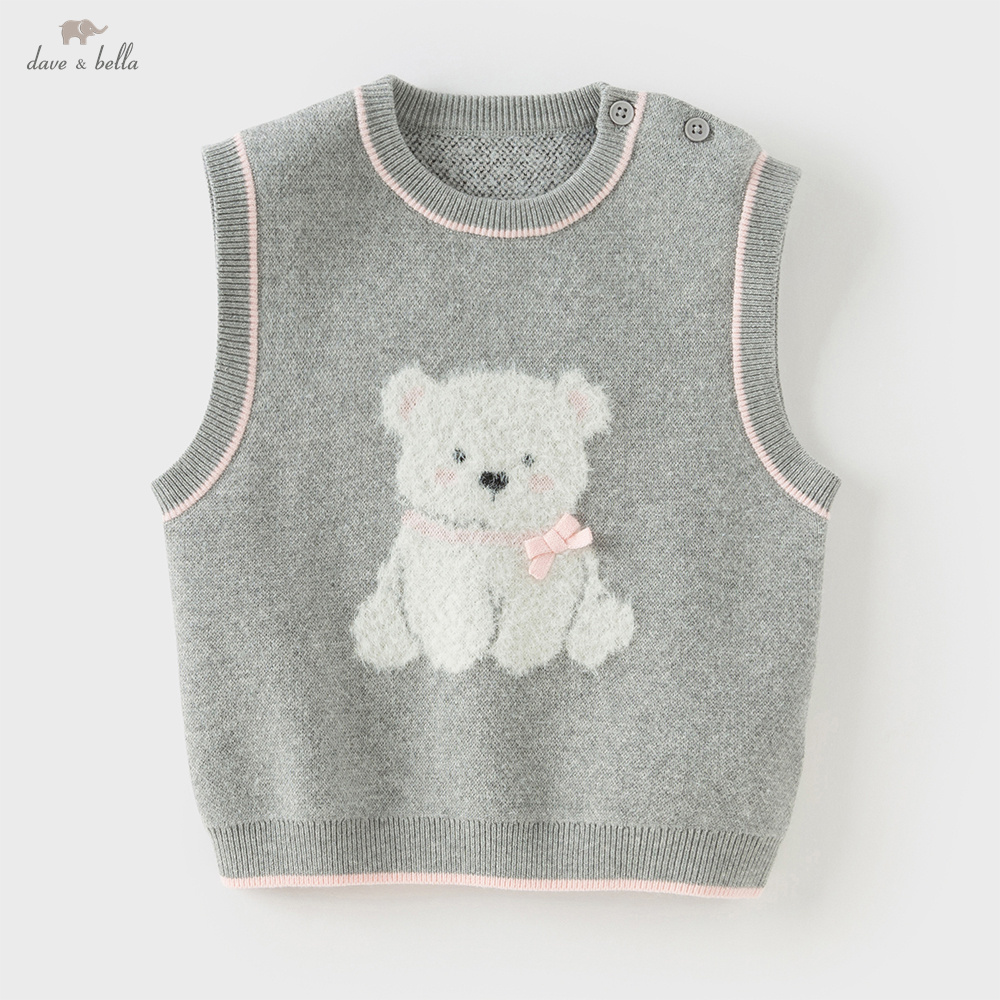 Kids Outdoor Vest - Dave Bella Meisjes Herfst Trui Vest