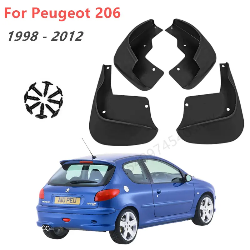 Muddy Puddle Suit - Set Auto Spatlappen Voor Peugeot 206