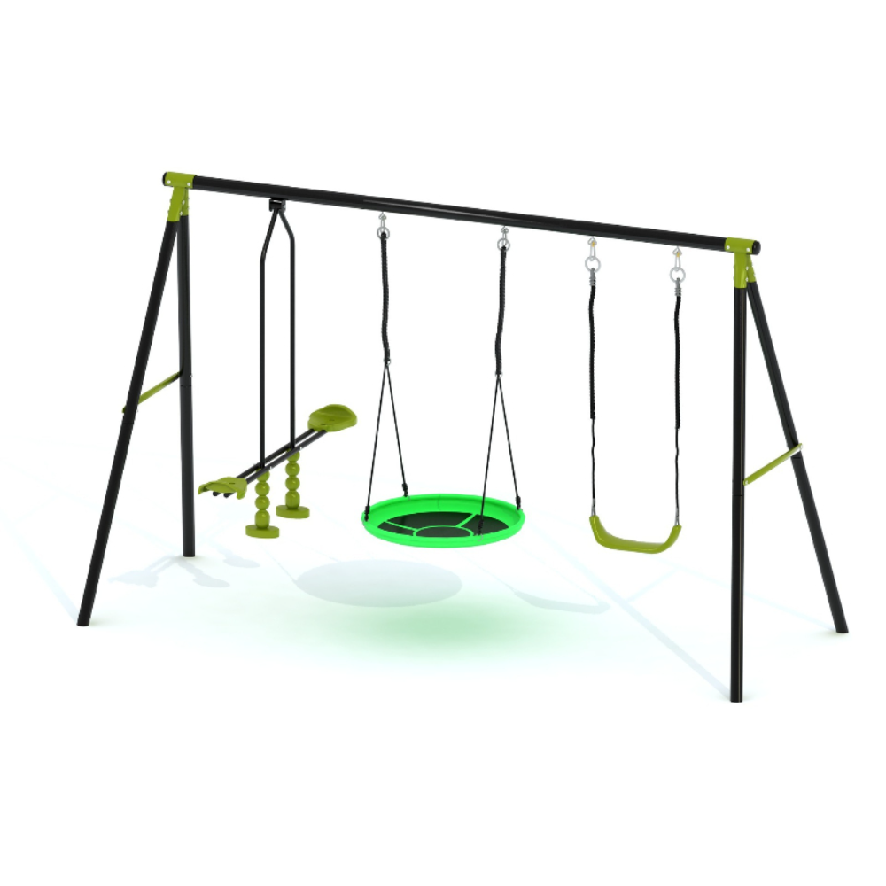 3-in-1 Kinderspeelset met scho - Kids Outdoor Swing Set With Slide recensie en prijs