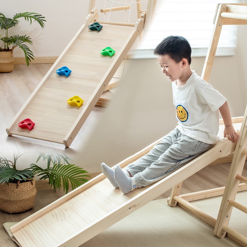 Klimrek voor kinderen, binnen  - Kids Outdoor Wooden Climbing Frame recensie en prijs