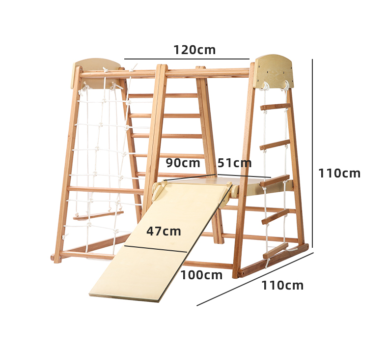 Kinderen buiten binnen Montess - Kids Outdoor Wooden Climbing Frame recensie en prijs