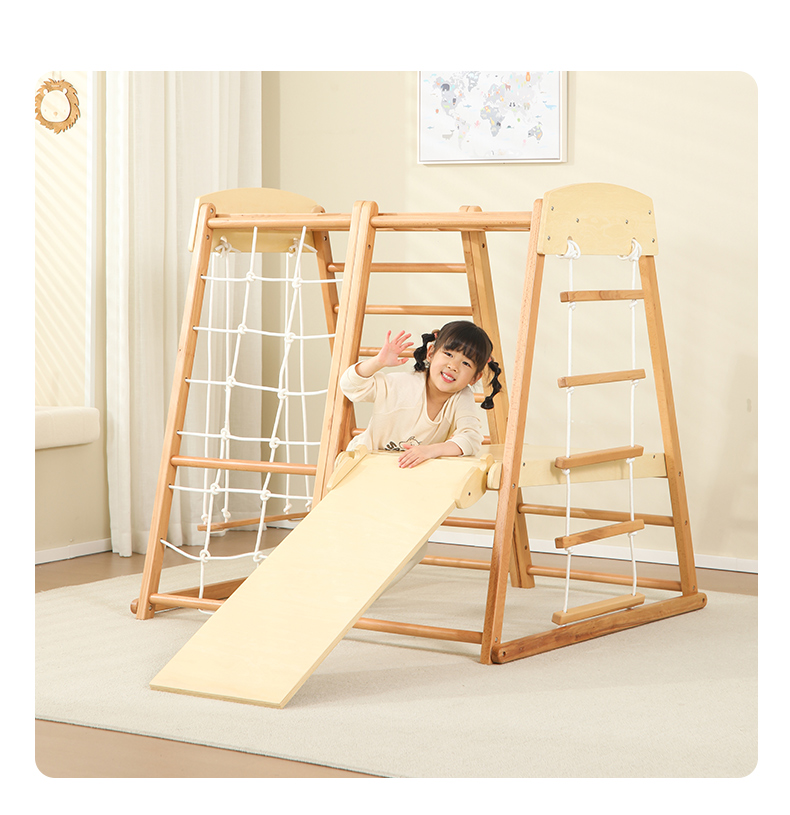Kinderen buiten binnen Montess - Kids Outdoor Wooden Climbing Frame recensie en prijs