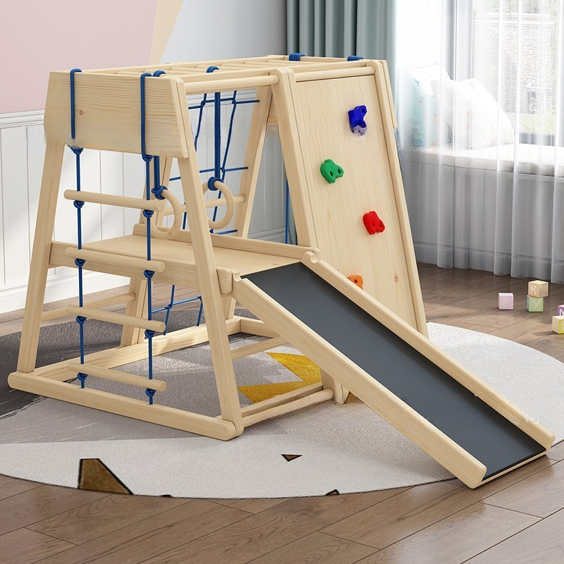 Houten klimrek met glijbaan en - Kids Outdoor Wooden Climbing Frame recensie en prijs
