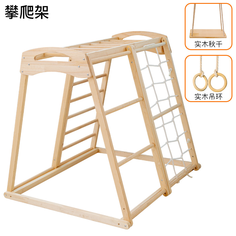 Klimrek voor kinderen, binnen  - Kids Outdoor Wooden Climbing Frame recensie en prijs
