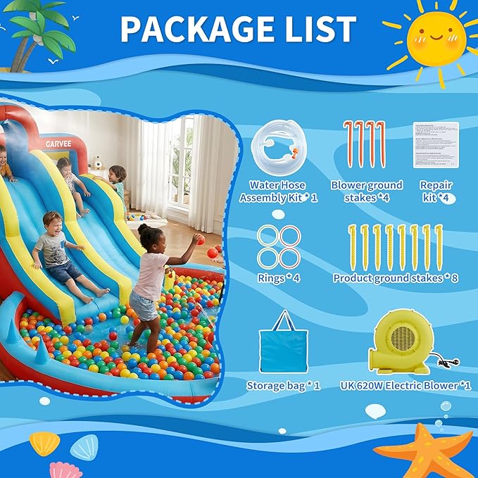 8-in-1 opblaasbaar waterpark v - Kids Outdoor Water recensie en prijs