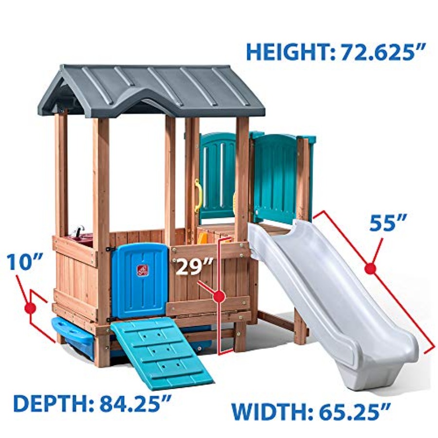 Woodland Adventure Speelhuis & - Kids Outdoor Swing Set With Slide recensie en prijs