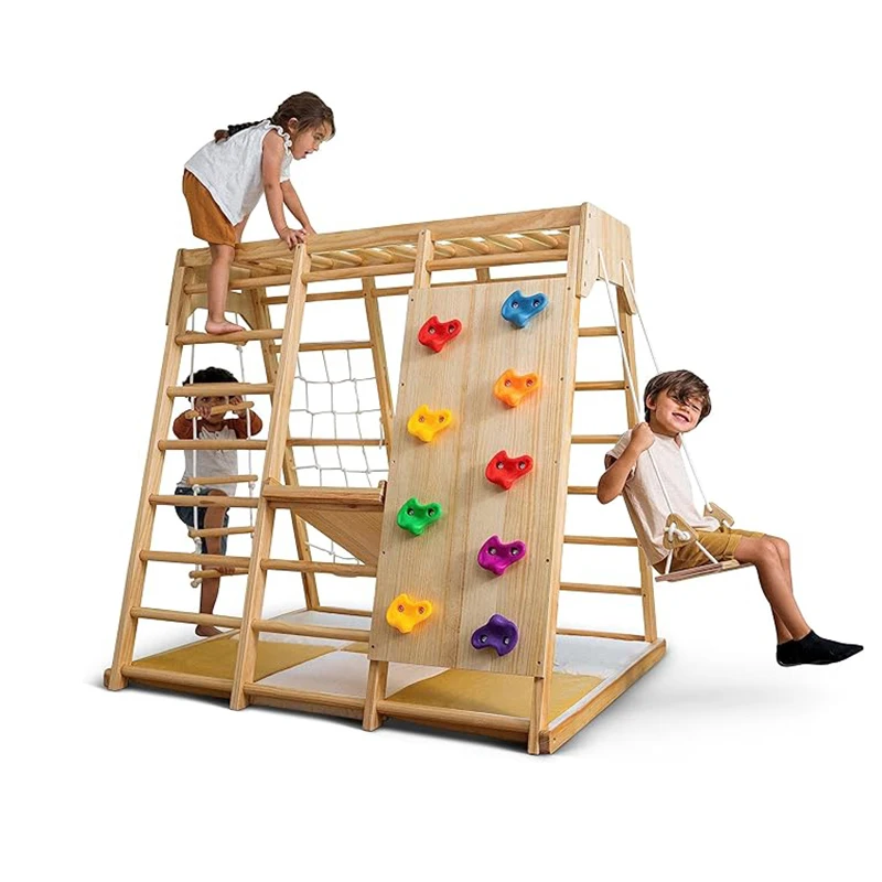 Kinderbinnen speeltuin activit - Kids Outdoor Wooden Climbing Frame recensie en prijs