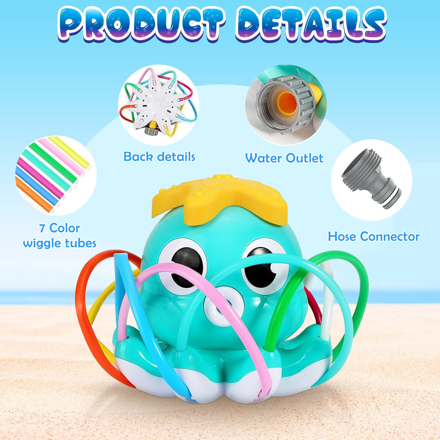 Octopus Sprinkler Waternevel B - Kids Outdoor Yard Tools recensie en prijs