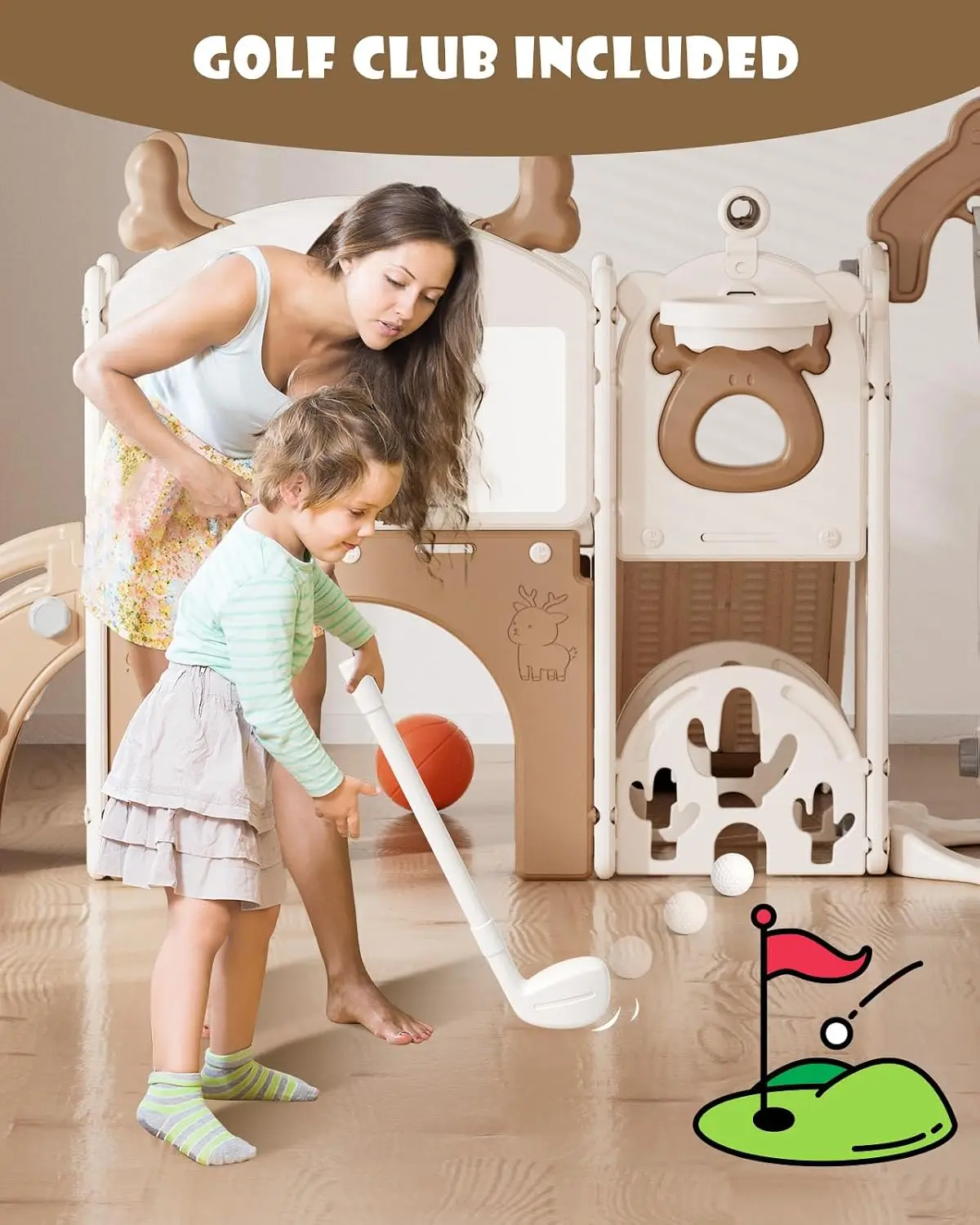 13-in-1 Glijbaan- en Schommels - Kids Outdoor Swing Set With Slide recensie en prijs