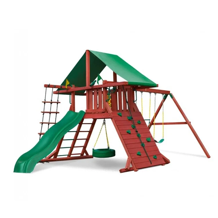 2026 Buiten houten kleine spee - Kids Outdoor Swing Set With Slide recensie en prijs