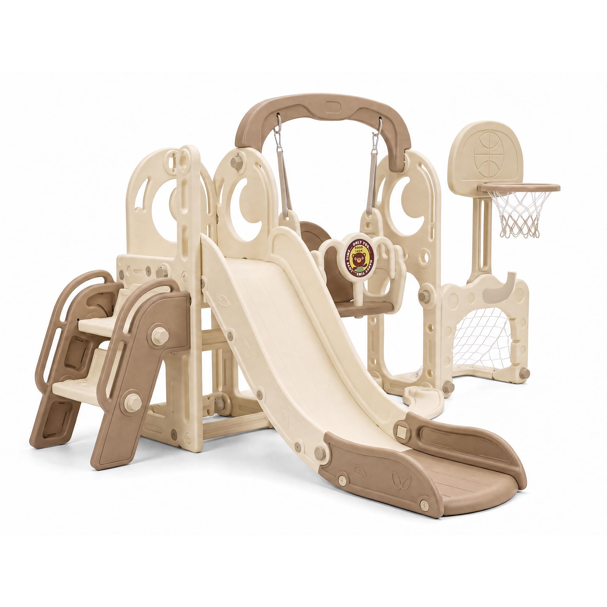7-in-1 Kinderspeelset met Glij - Kids Outdoor Swing Set With Slide recensie en prijs
