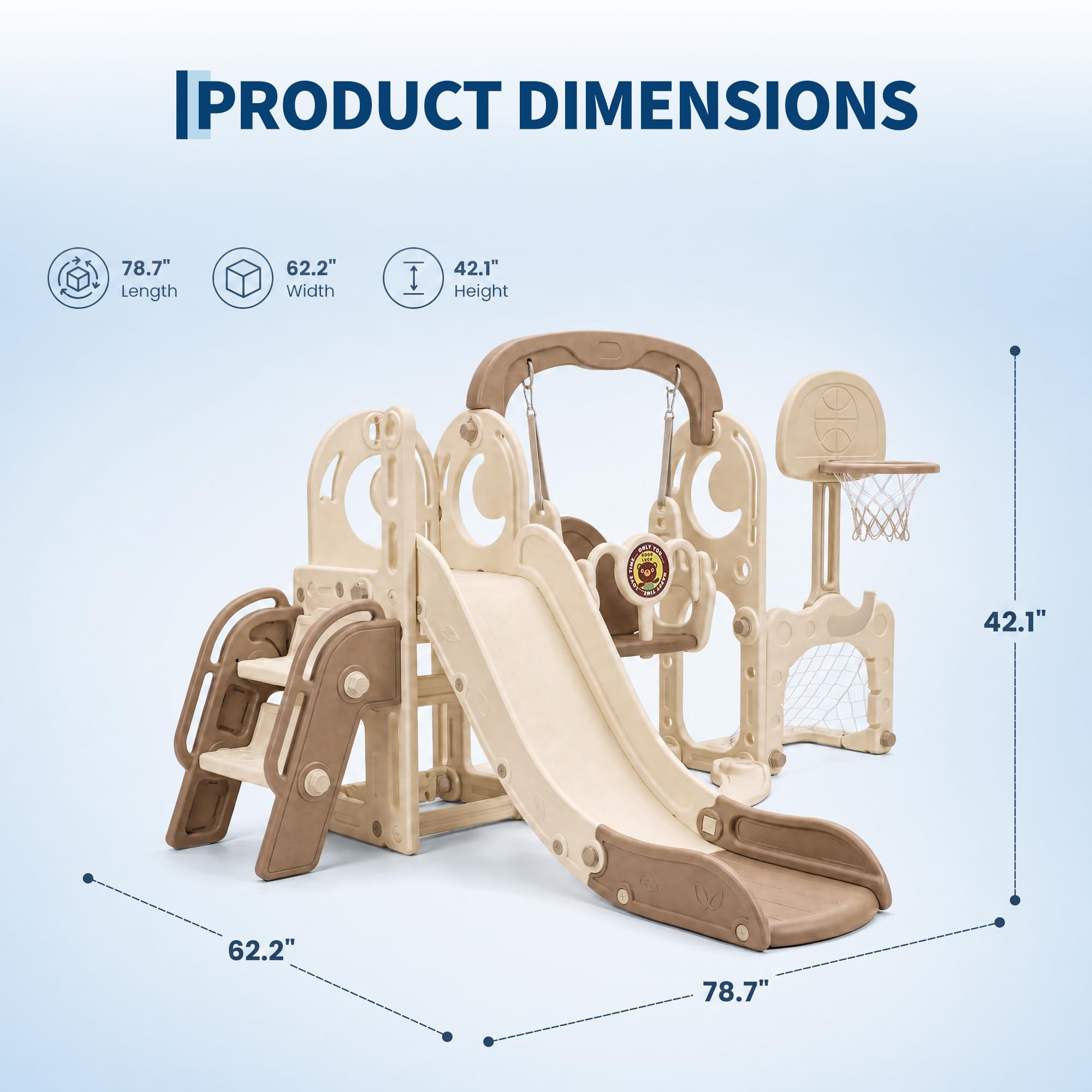 7-in-1 Kinderspeelset met Glij - Kids Outdoor Swing Set With Slide recensie en prijs