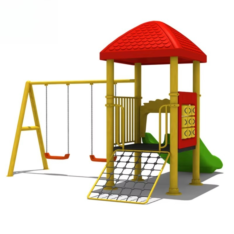 Fabrikant van stalen buitenspe - Kids Outdoor Swing Set With Slide recensie en prijs