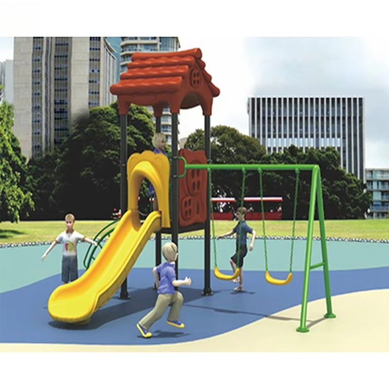 Fabrikant van stalen buitenspe - Kids Outdoor Swing Set With Slide recensie en prijs