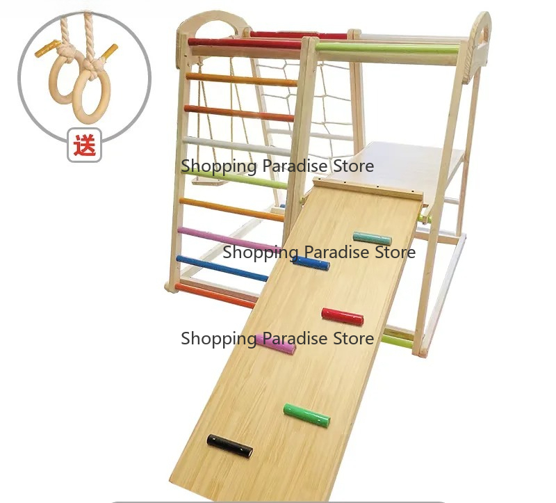 Klimrek van hout voor kinderen - Kids Outdoor Wooden Climbing Frame recensie en prijs