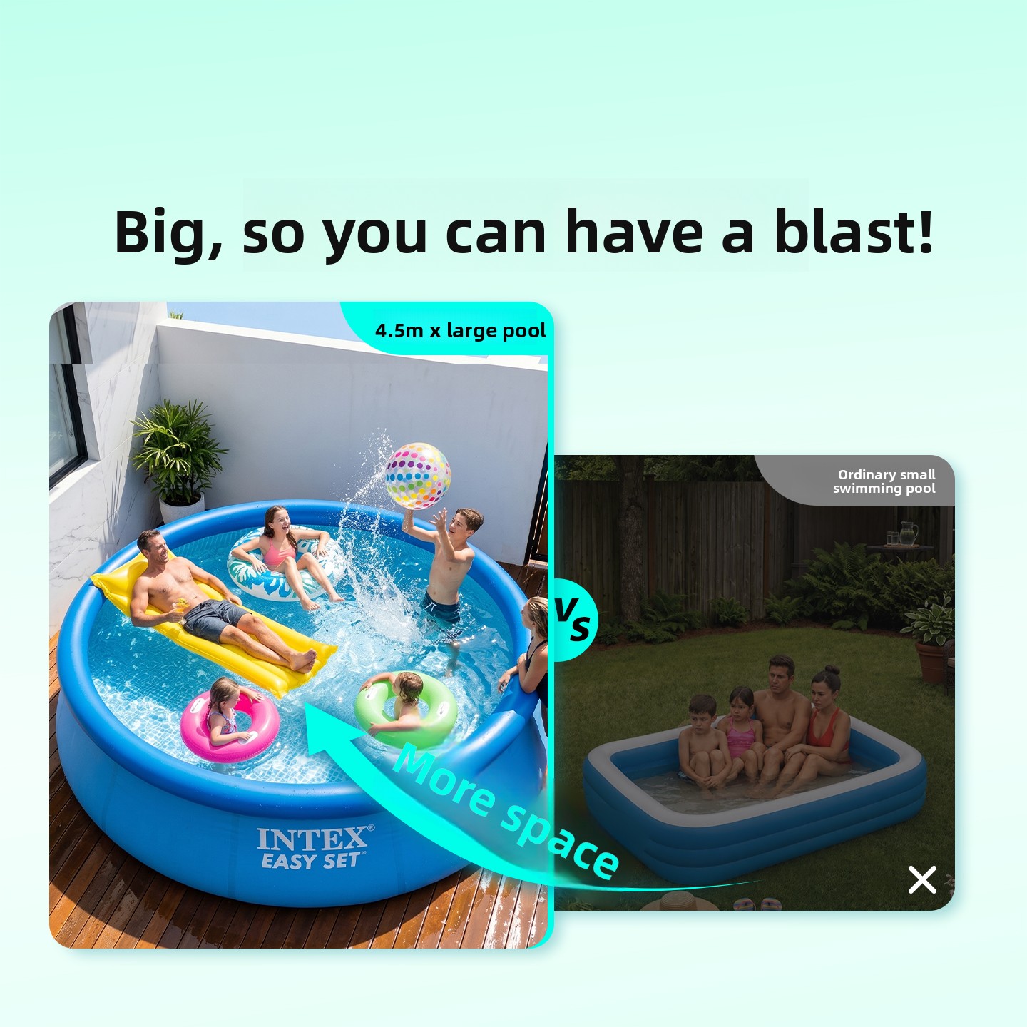 Oversized opblaasbaar gezinszw - Kids Outdoor Water recensie en prijs
