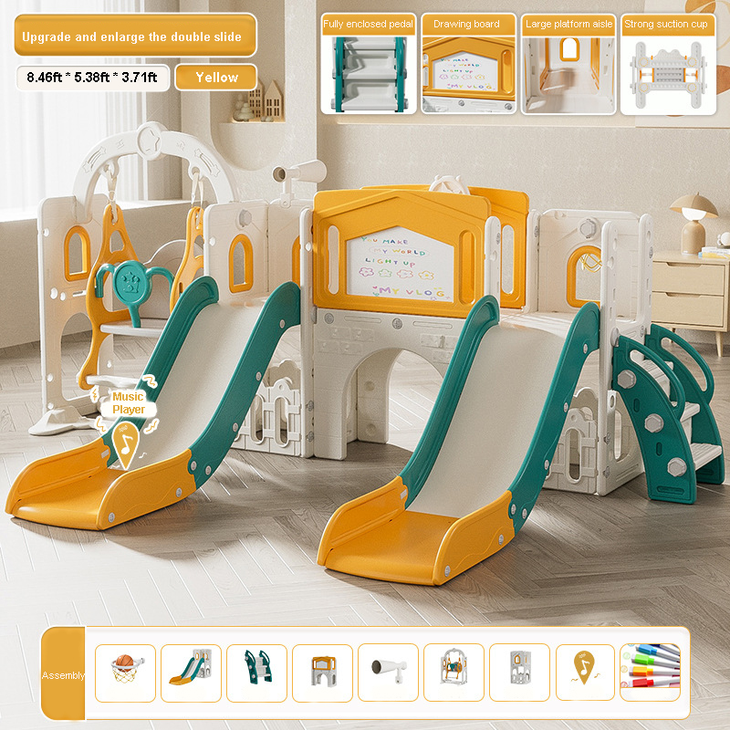 Dubbele glijbaan Set Peuters I - Kids Outdoor Swing Set With Slide recensie en prijs