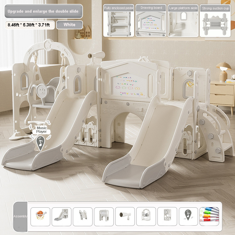 Dubbele glijbaan Set Peuters I - Kids Outdoor Swing Set With Slide recensie en prijs