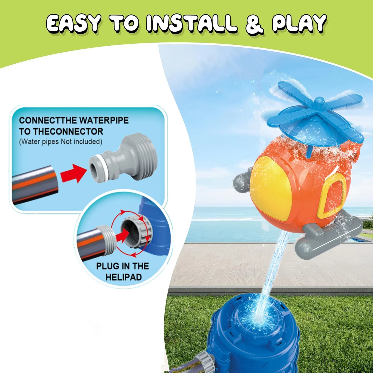 Helikopter Sprinkler Waterspee - Kids Outdoor Yard Tools recensie en prijs